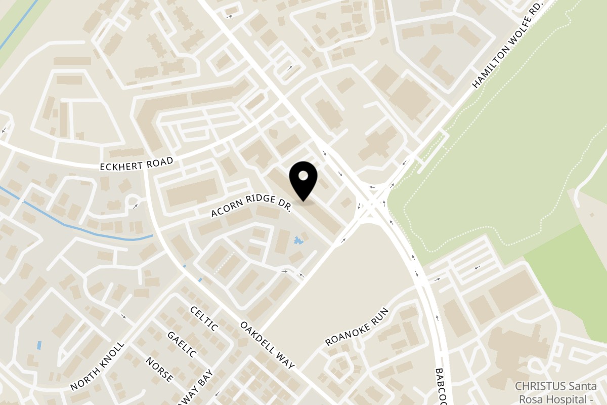 Map showing the location of Royal Inn Oriental Cuisine on 5440 Babcock Rd Ste 150 in San Antonio